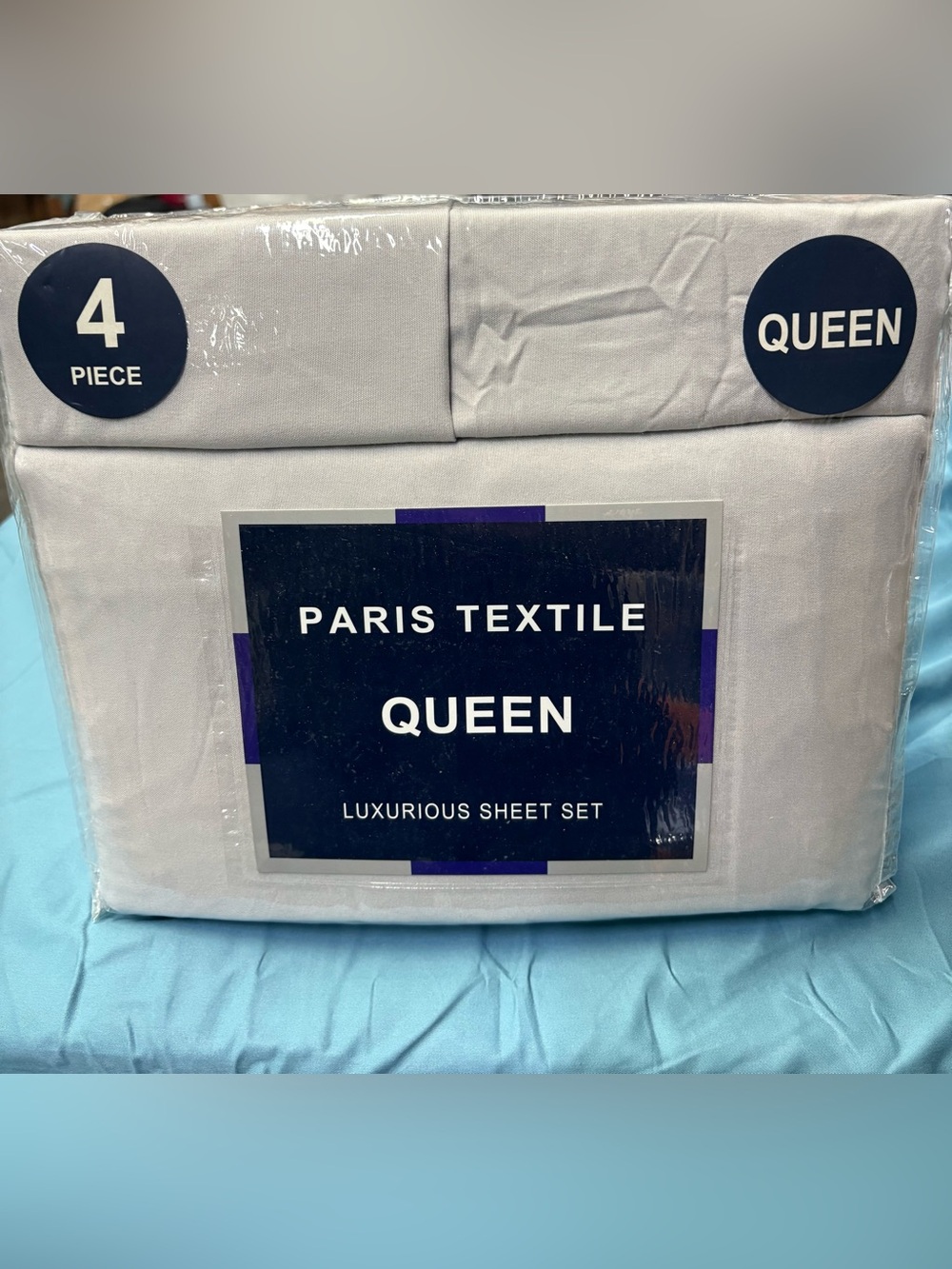 4pc Queen Sheet Set - Light Gray